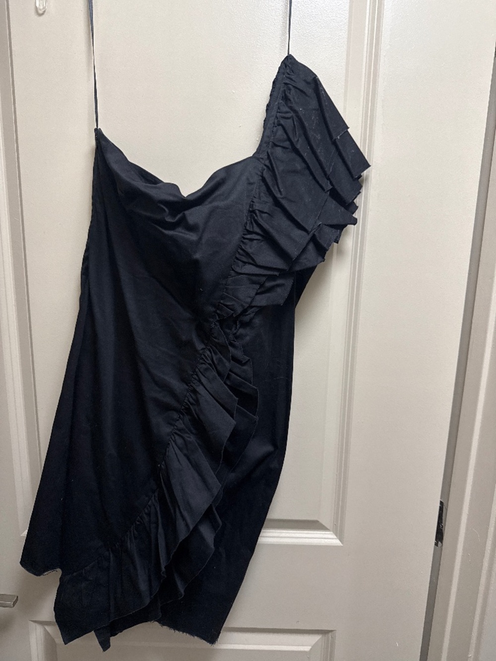 Black dress with fringe